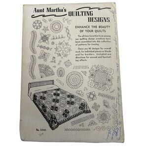 Vintage Aunt Martha's Traceable Quilting Design #3366